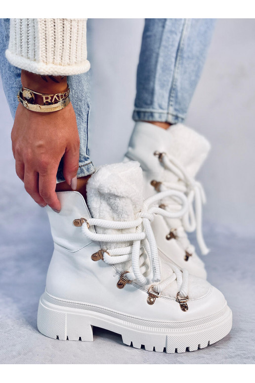 Snow boots with sheepskin SHEA WHITE Snow boots with sheepskin SHEA WHITE