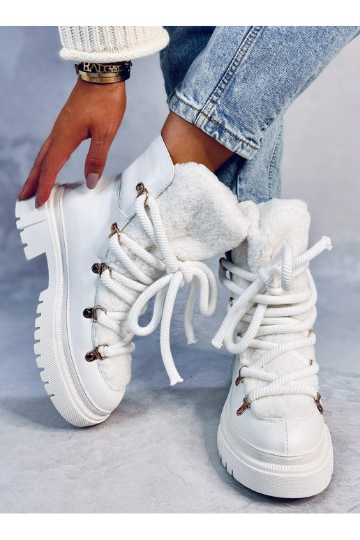 Snow boots with sheepskin SHEA WHITE Snow boots with sheepskin SHEA WHITE