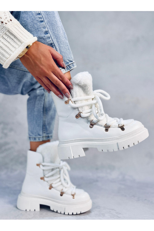 Snow boots with sheepskin SHEA WHITE Snow boots with sheepskin SHEA WHITE