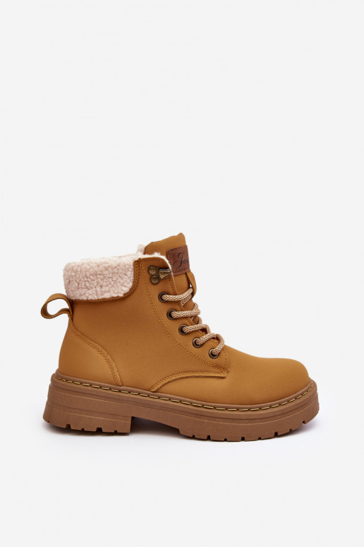 Women's Leather Trappers With Fur Camel Lynnvia Women's Leather Trappers With Fur Camel Lynnvia
