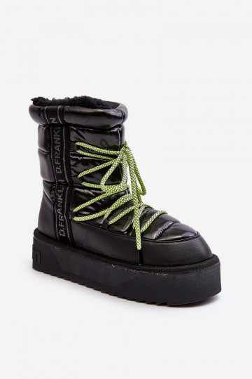 Women's Snow Boots On Thick Sole Vegan DFranklin DFSH371007 Black 2