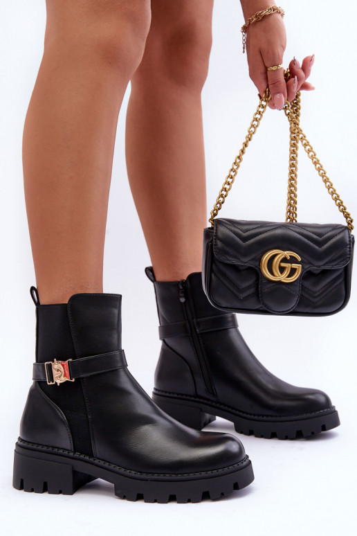 Leather Ankle Boots Women's Black Elspetia Leather Ankle Boots Women's Black Elspetia