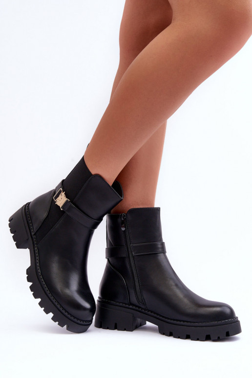 Leather Ankle Boots Women's Black Elspetia Leather Ankle Boots Women's Black Elspetia
