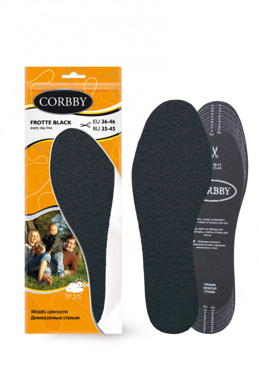Corbby FROTTE BLACK insoles with active carbon