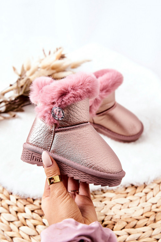 Fleece-lined Snow Boots Pink Bessie