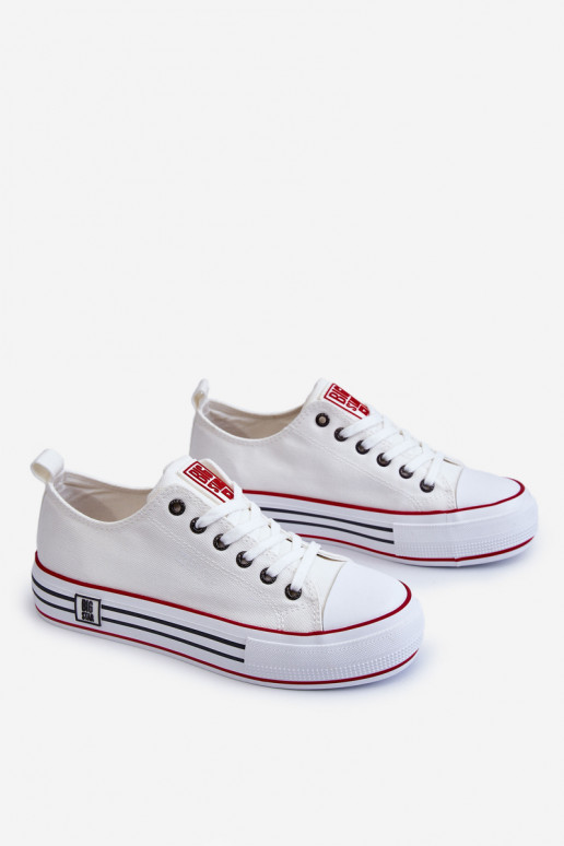Women's Fabric Sneakers On The Big Star Platform LL274180 White