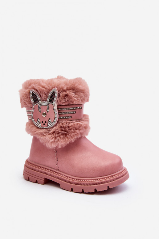 Children's Snow Boots with Pink Fur Lunami