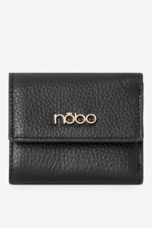 Women's Small Wallet Made of Natural Leather Nobo NPUR-LR110-C020 Black