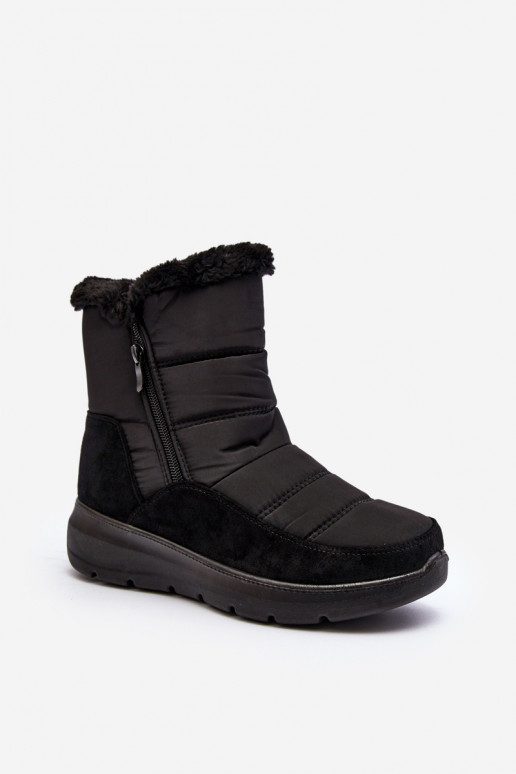 Women's Snow Boots with Faux Fur Black Primose