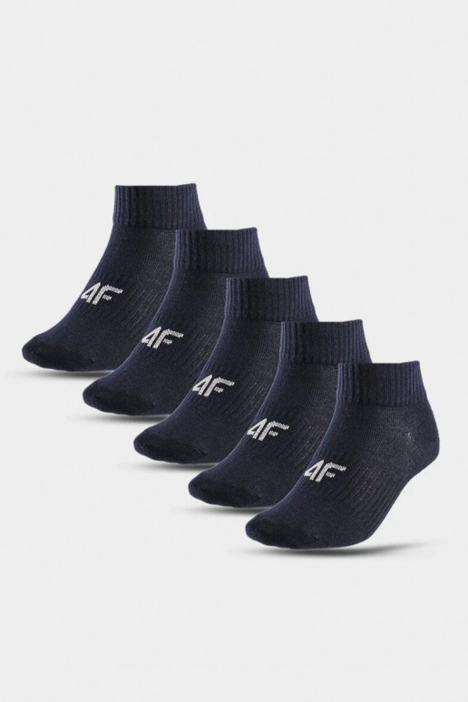 Socks for boys 4F 5-PACK 4FJWAW23USOCM235-31S dark blue