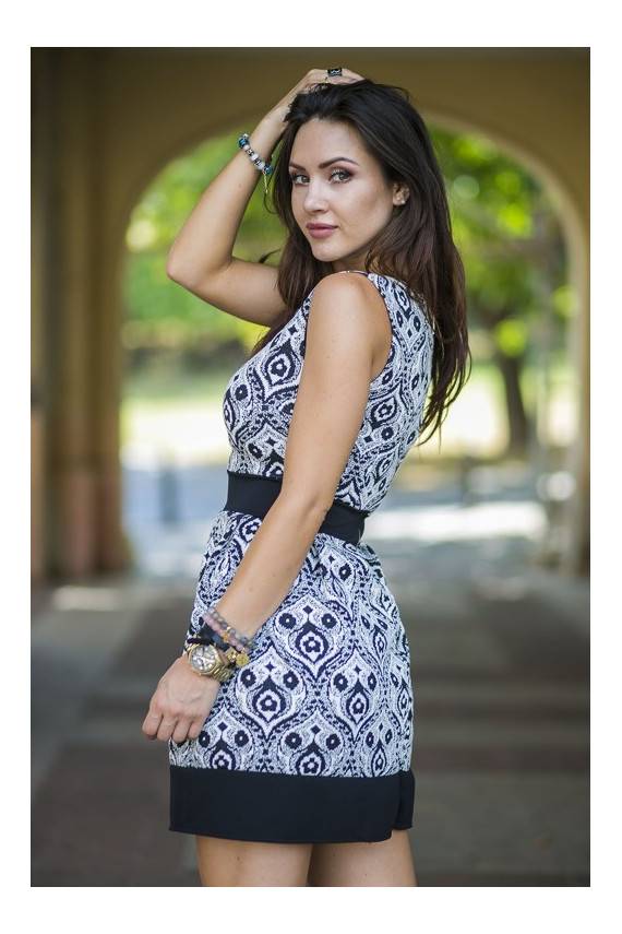 Išskirtinė gėlėta suknelė Valencia - 2