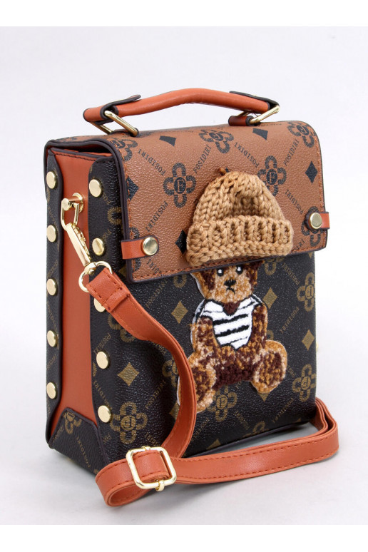 Handbag  with teddy bears USTIME BRĄZOWA