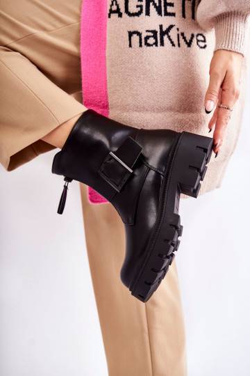 Women's Warm Boots With Zipper Black Torey 2