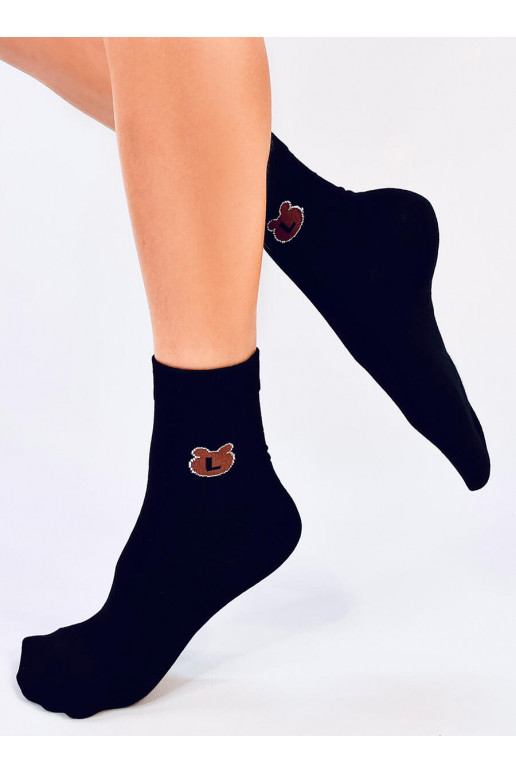 Socks  with teddy bears MILLES black