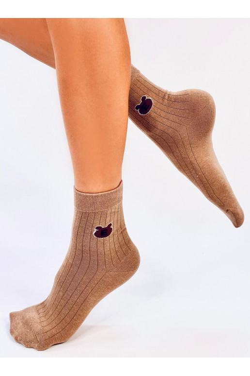 Socks  with teddy bears MILLES Brown color