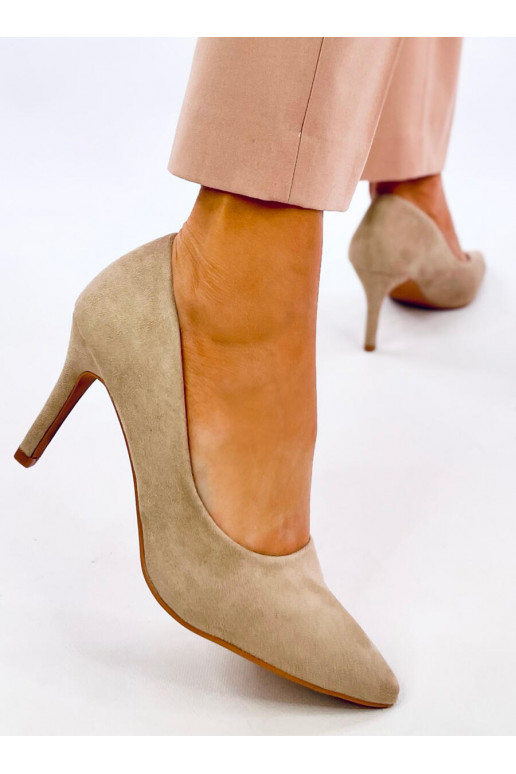 Low Heel Court Khaki Pumps | Women's mid heel shoes | Sojoee.com