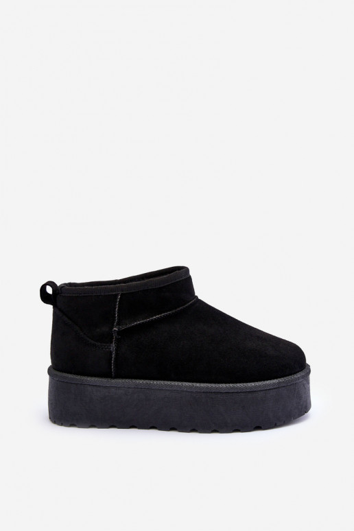 Suede Snow Boots On Platform Black Corcoran Suede Snow Boots On Platform Black Corcoran