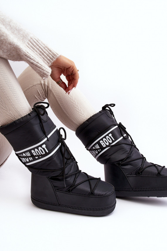 Women's High Snow Boots Black Venila