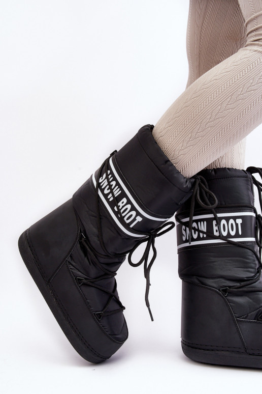 Women's High Snow Boots Black Venila