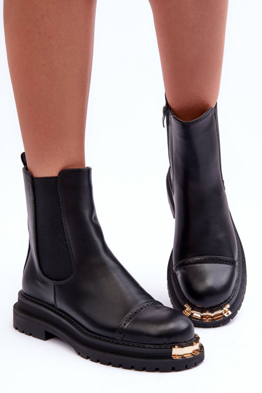 Women's Leather Ankle Boots Black Nialee Women's Leather Ankle Boots Black Nialee