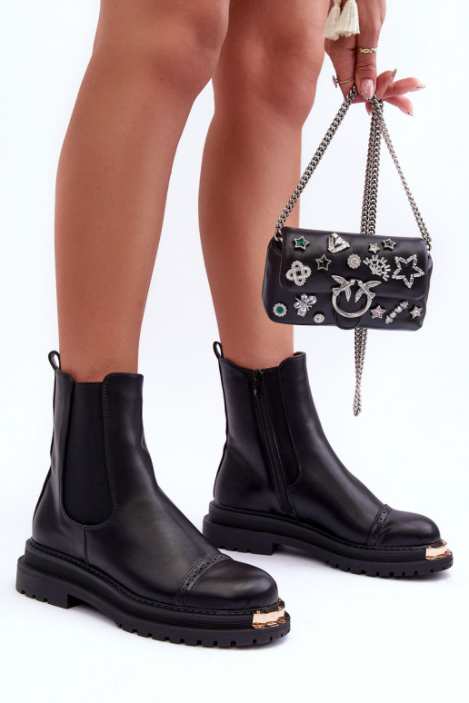 Women's Leather Ankle Boots Black Nialee Women's Leather Ankle Boots Black Nialee