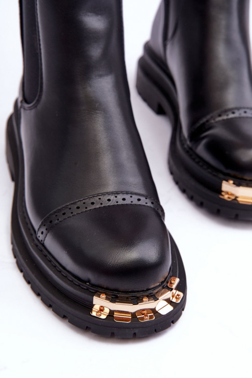 Women's Leather Ankle Boots Black Nialee Women's Leather Ankle Boots Black Nialee