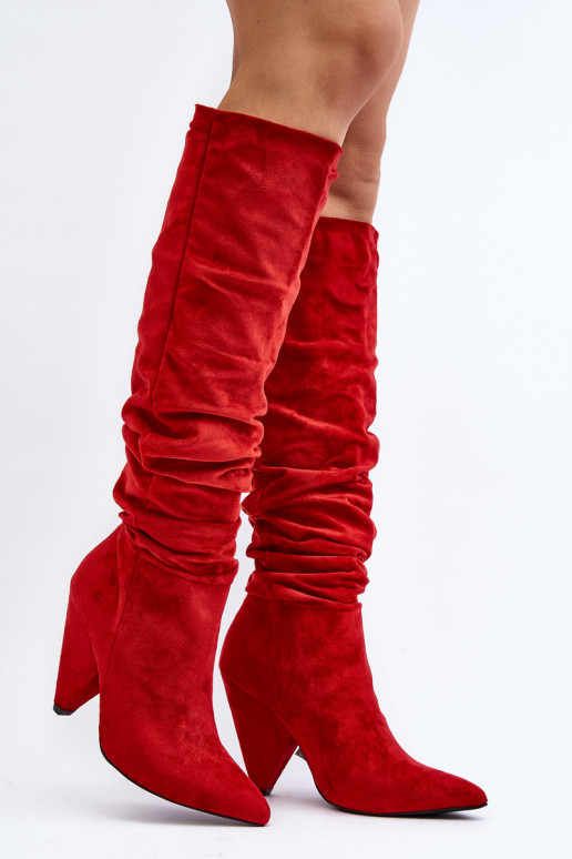 Women's Suede Boots Lu Boo Red