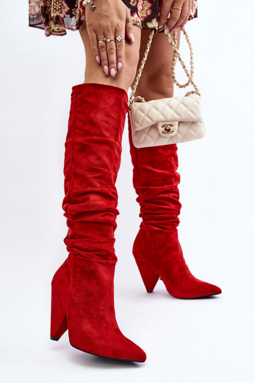 Women's Suede Boots Lu Boo Red