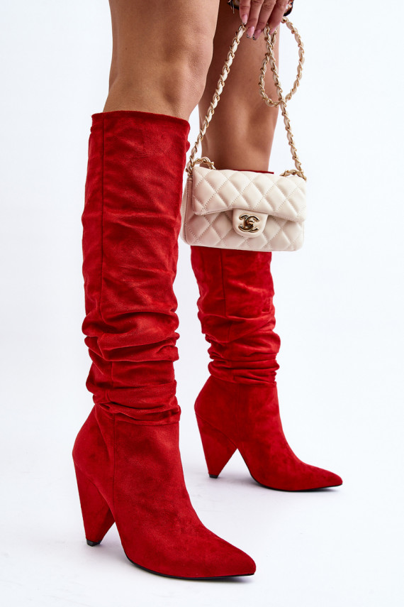 Women's Suede Boots Lu Boo Red
