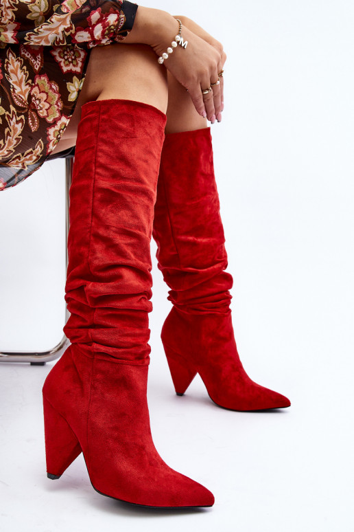 Women's Suede Boots Lu Boo Red