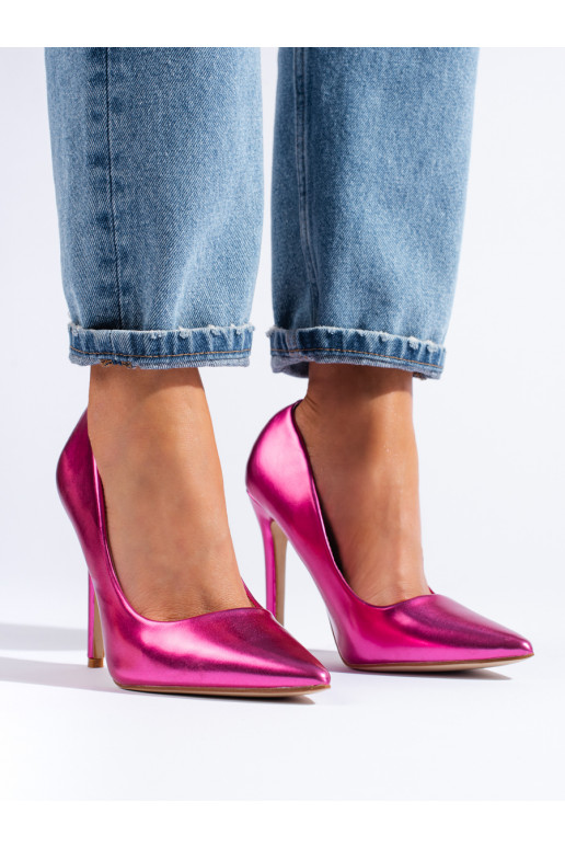 Metallic design pink High heels  Shelovet