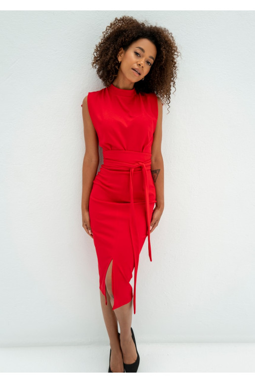 Gemma - MIDI dress in red color