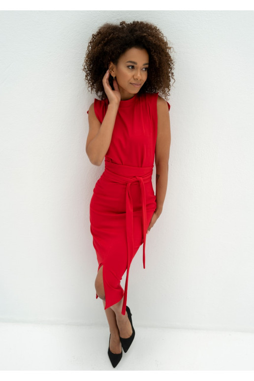 Gemma - MIDI dress in red color