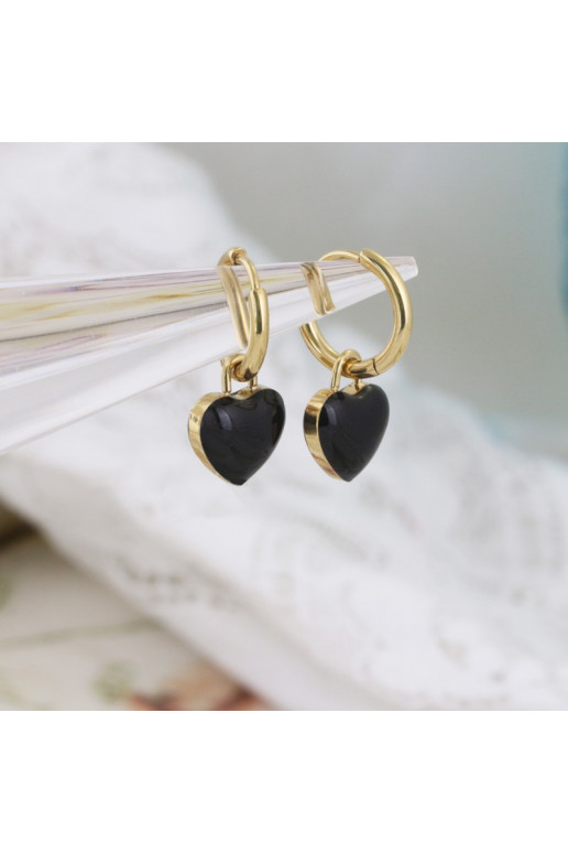 gold color-plated stainless steel earrings KST2594