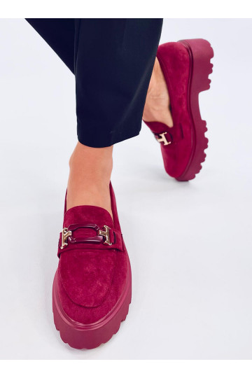 Women's moccasins of suede RALFES MAROON 2