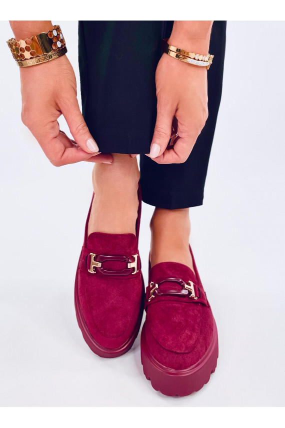 Women's moccasins of suede RALFES MAROON