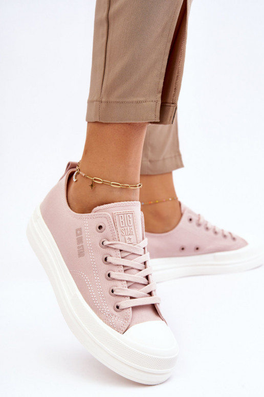 Big Star Low Lace-up Sneakers LL274970 Nude