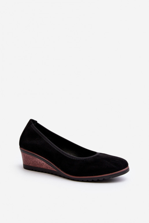 Women's Wedge Heel Shoes Black Belli
