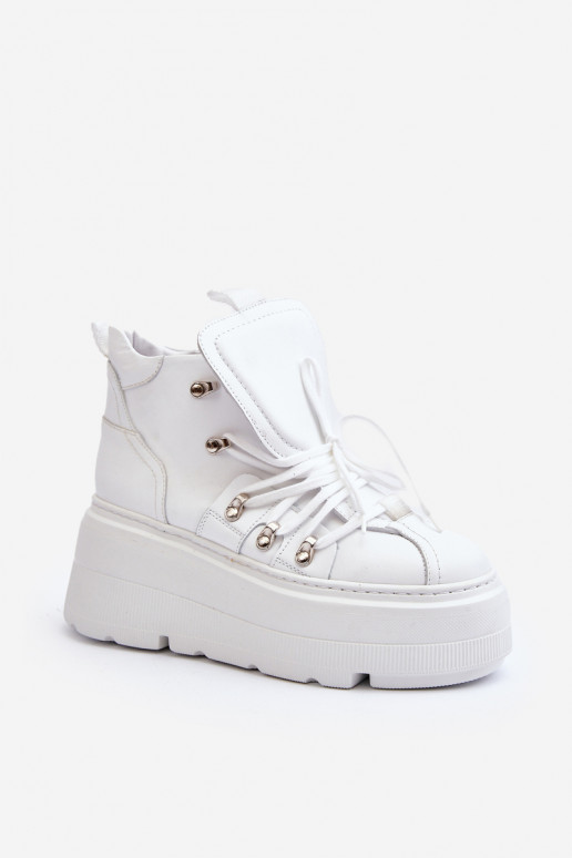 Zazoo 3416 Leather Women's Sports Shoes White