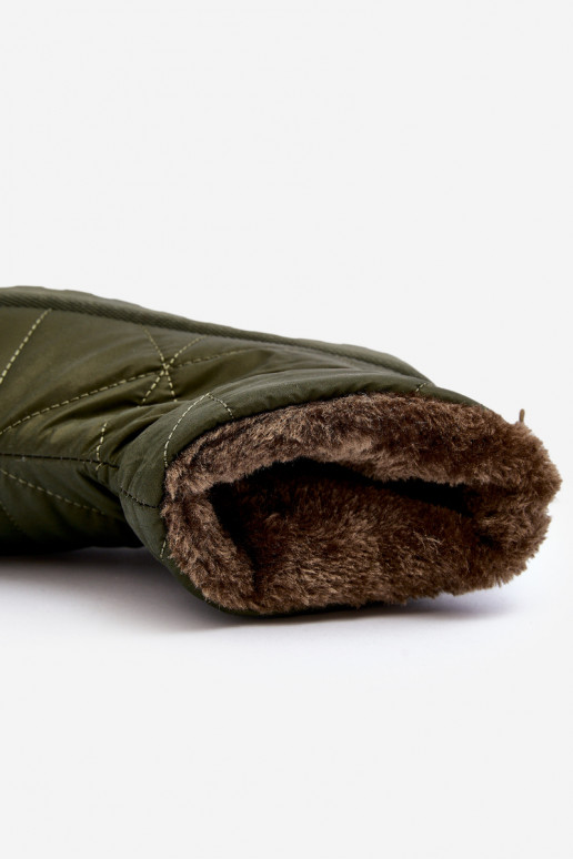 Women's snow boots on a chunky platform green Fionia Women's snow boots on a chunky platform green Fionia