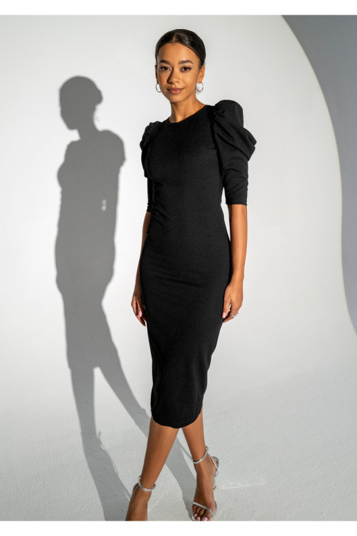 Elise - black MIDI dress