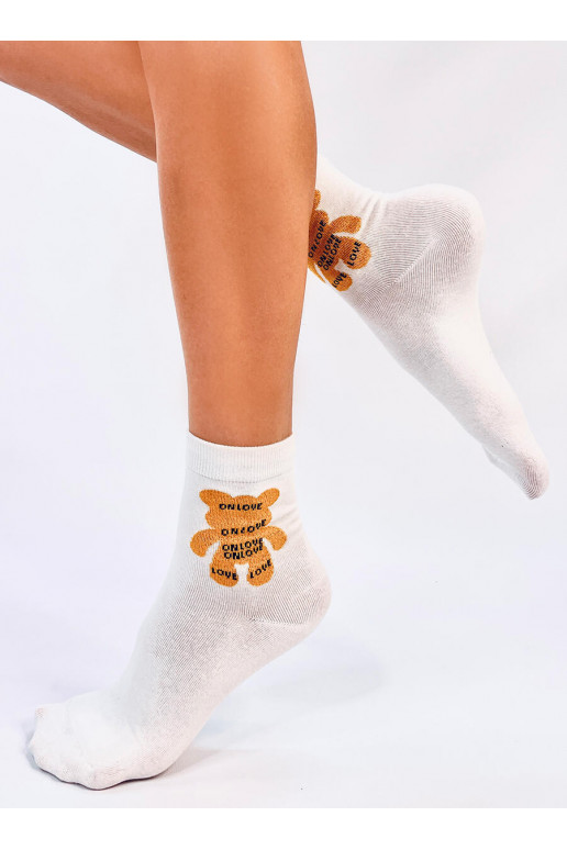 Socks  with teddy bears SHENTI White color