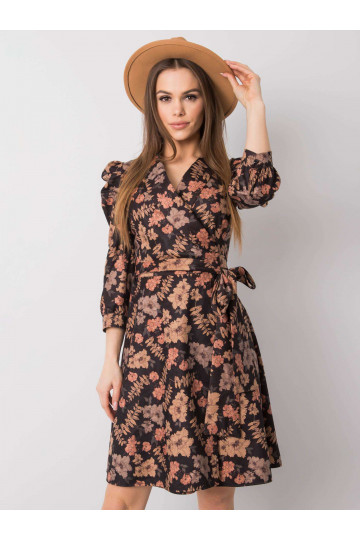 Gėlių rašto suknelė su... 2