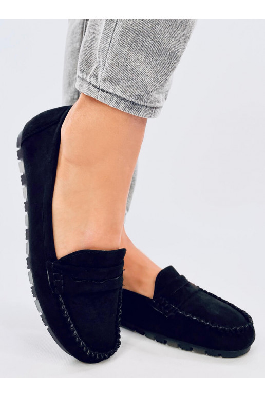 Women's moccasins of suede ANAYA BLACK