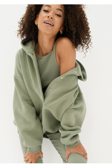 Raven - Olive green oversize hoodie 2