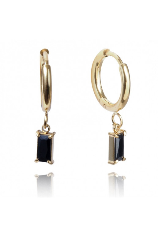 Stainless steel earrings plated cover with gold KST2707