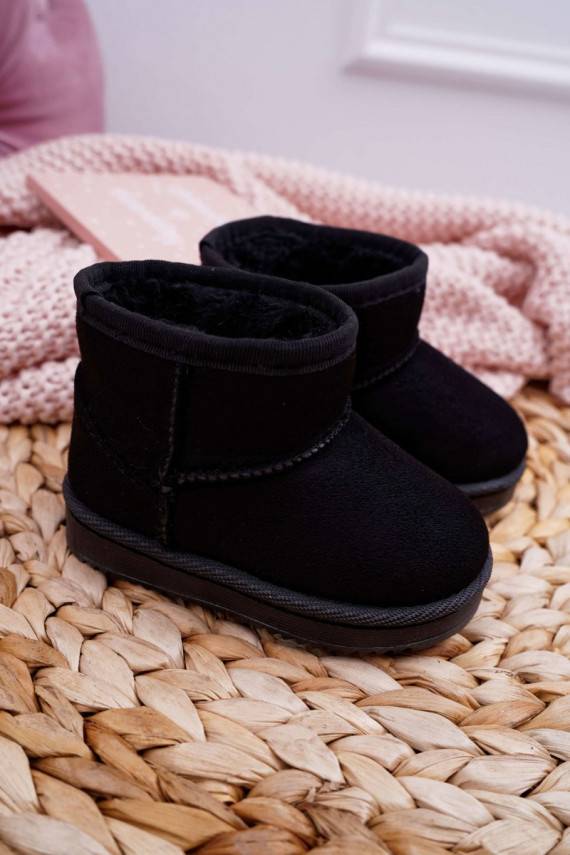 Kids' Warm-up Snow Boots Black Gooby