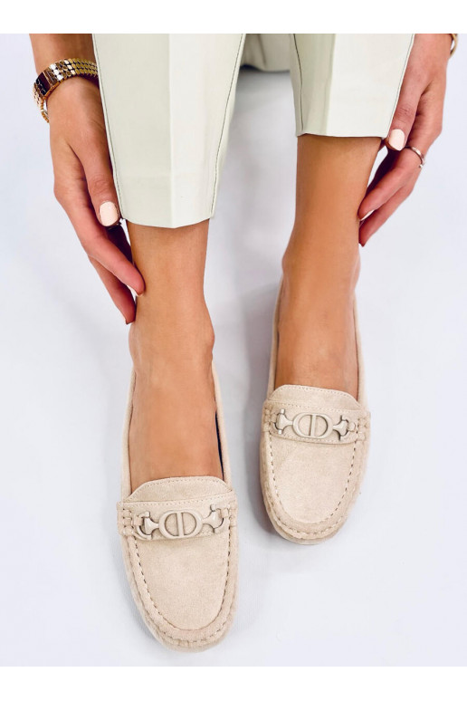 Women's moccasins of suede TRABEI BEIGE