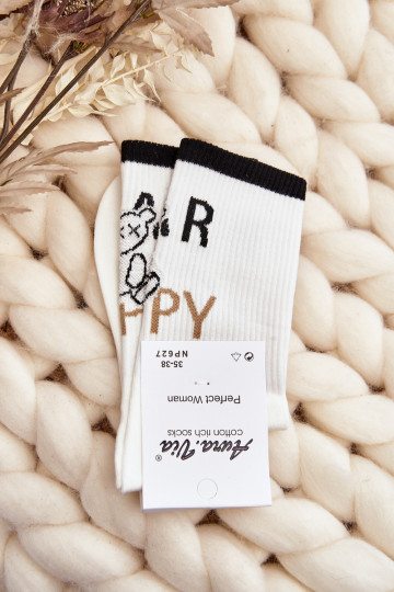 Socks with the inscription I m white 2