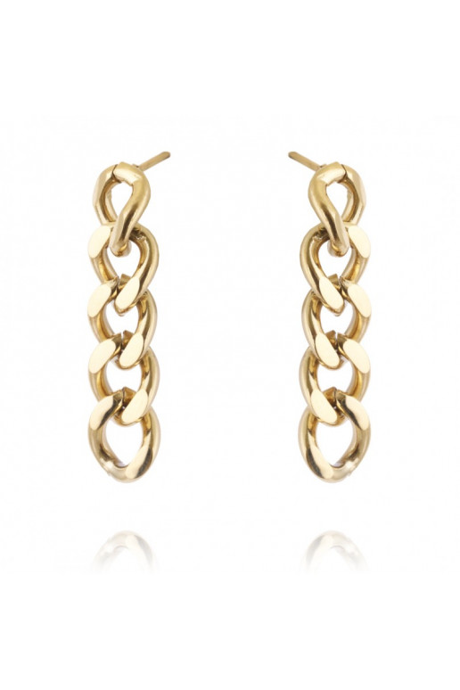 gold color-plated stainless steel earrings cover with gold KST2630